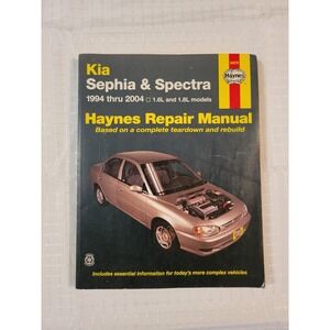 Haynes Kia Sephia 1994-2001 Spectra 2000-2004 Repair Manual 54070 1.6L 1.8L